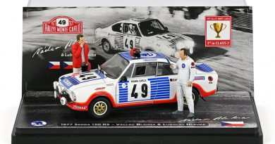 Novinka v sérii Model DEPO – OSOBNOSTI: diorama s Václavem Blahnou, který v Rallye Monte Carlo 1977 vydobyl pro škodovku přezdívku „Porsche z Východu“
